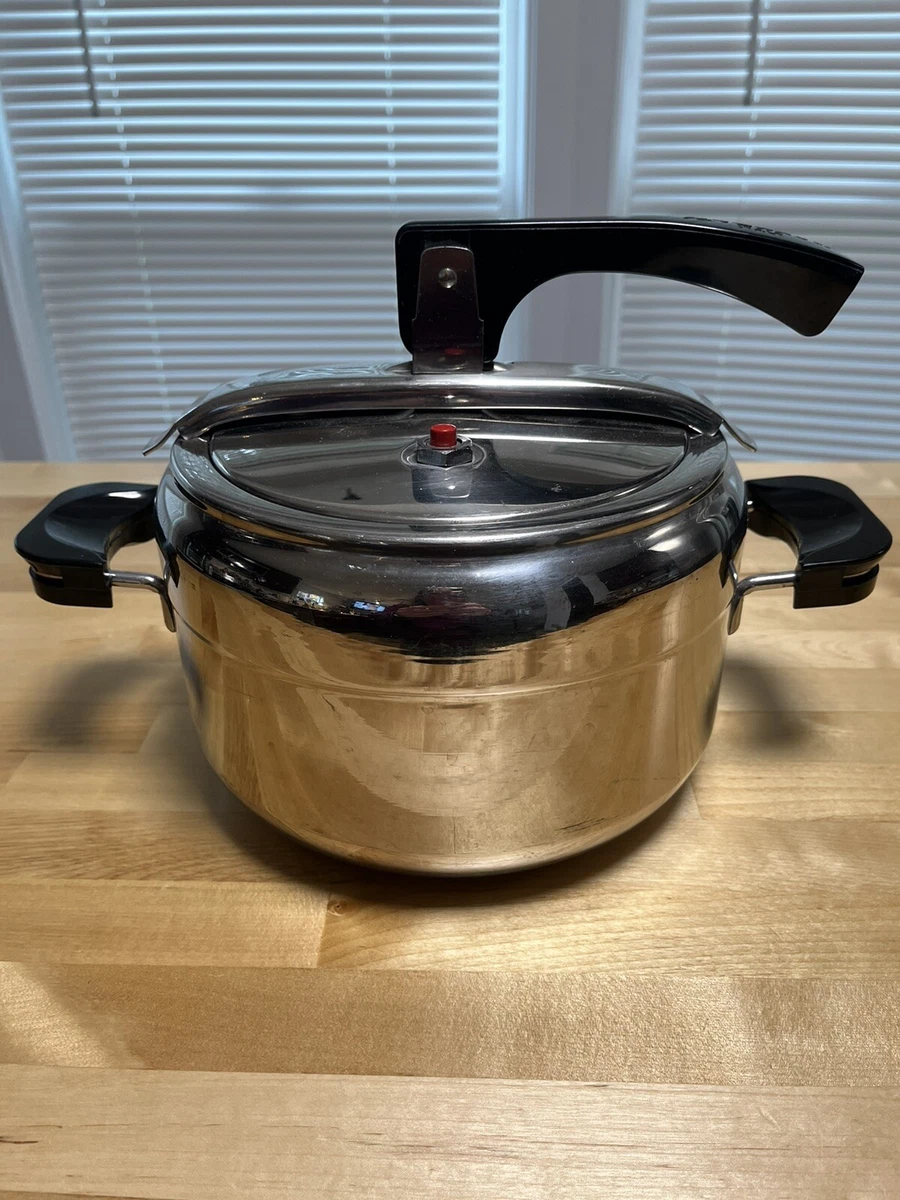 Vintage Aeternum Inox 18 10 Pressure Cooker Stainless Steel Made In Italy 14 Cup