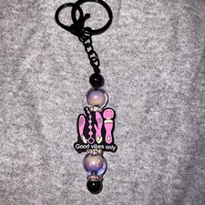 Handmade Beaded Keychain, Purse Charm, Zipper Pull