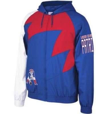 Mitchell & Ness New England Patriots Royal Shark Tooth Full-Zip Jacket