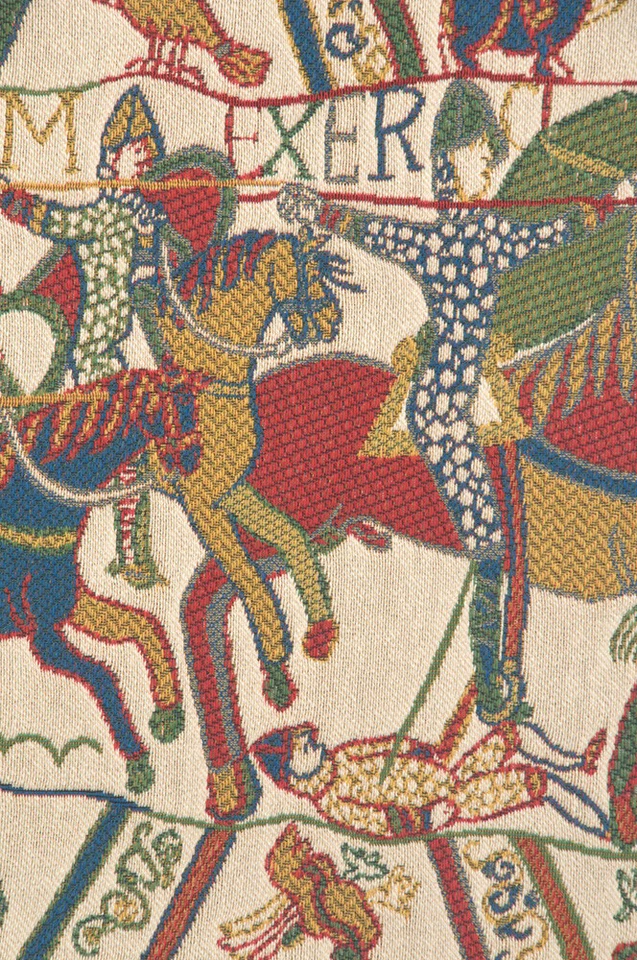 Bayeux Los Guerreros de Batalla con Caballos Tapiz Arte de Pared Colgante Decoración del Hogar Nuevo Foto 4 de 4