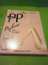 Pretty Polly nylons 10 denier tights black size small