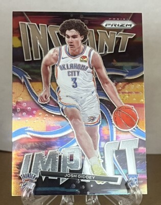 JOSH GIDDEY 2021-22 PANINI PRIZM '' INSTANT IMPACT '' PRIZM ROOKIE RC #4