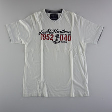 CANDA T-Shirt Herren  Größe: M weiß bedruckt