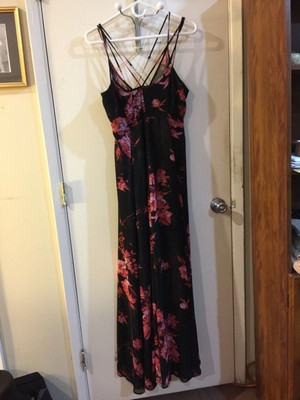 black floral ball gown