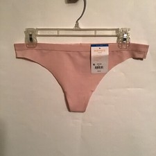 Warner's Cloud 9 Pink Smooth Invisible Look Thong Panty Womens Size XL/8 New
