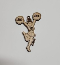 Custom Cheerleading Ornament Team Logo, Year Name Personalization