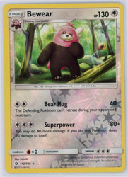 Bewear 112/149 Reverse Holo Rare Sun & Moon Base Set