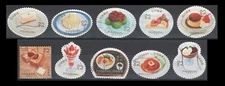 Japan 4273a-j Greetings Sweets & Desserts (10 USED Stamps, 2019)