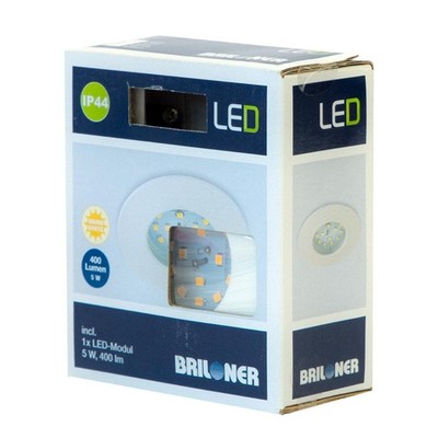 Briloner LED Einbauleuchte rund Weiß starr IP44 5W Modul 400lm warmweiß 3000K