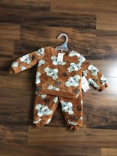Disney Baby Lion King Plush Fleece Outfit Set 3 6M Simba Brown Cozy 2-Piece