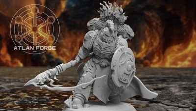 Dragon Knights Captain (Atlan Forge/Tabletop Game Miniatures/Compatible w/ 40K)