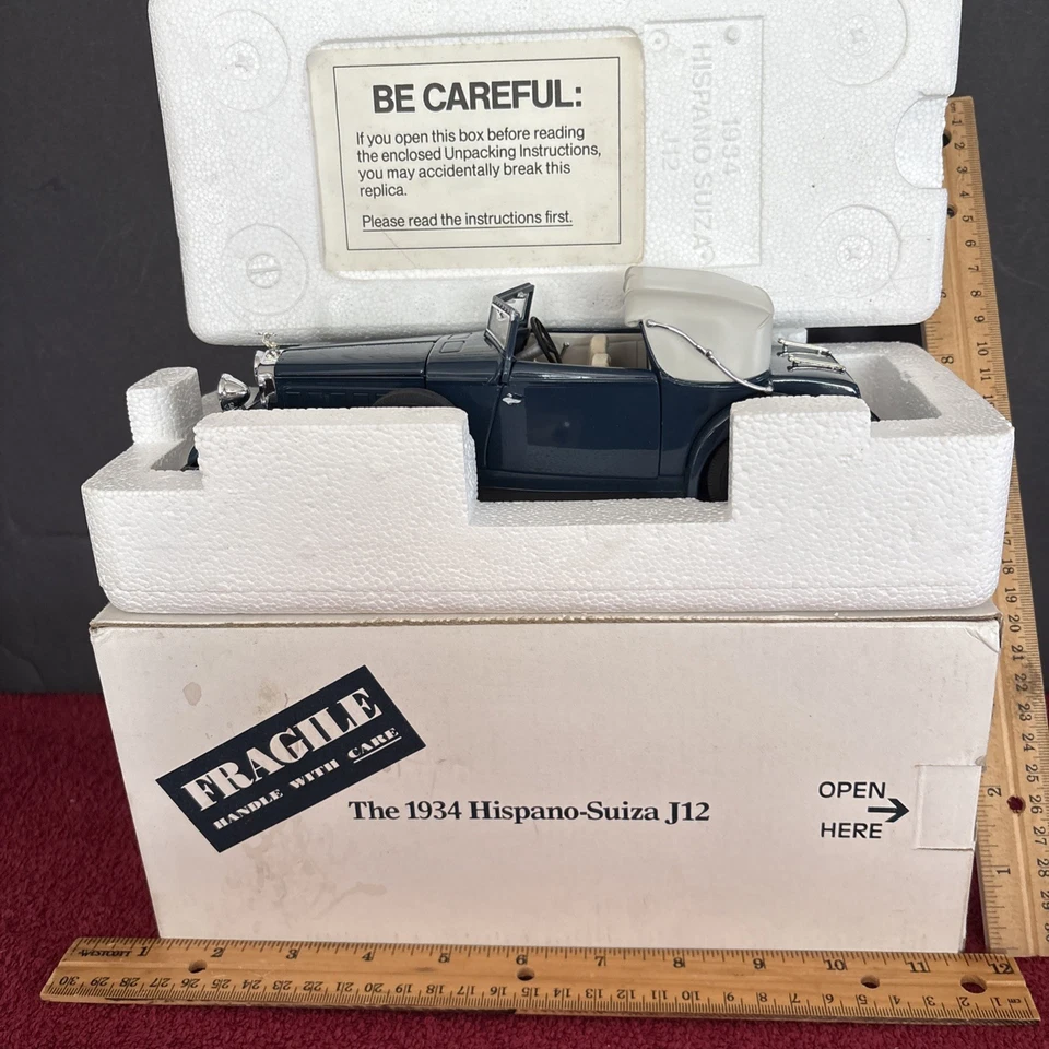 DANBURY COMO NUEVO 1934 HISPANO-SUIZA J12 EXHIBIDO EN CAJA Foto 2 de 4