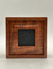 RARE Turtle Petroglyph Honu Koa Wood Box by Tom and Julie Pasquale Hawaiian Art