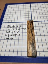 Black and White Ebony  Wood turning  blank  2 3/8" x 1 1/2 " x   12 " EBW137