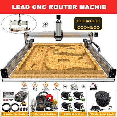 Lead CNC Router Machine Full Kit with High Z Mod Bundle CNC Wood Metal Engraver