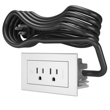 Legrand Wiremold RD2WH radiant Furniture Power Center, Recessed Power Strip, ...
