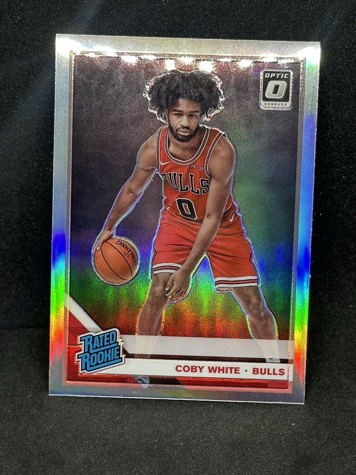 Coby White RC 2019-20 Donruss Optic Rated Rookie Holo Silver Prizm Chicago #180