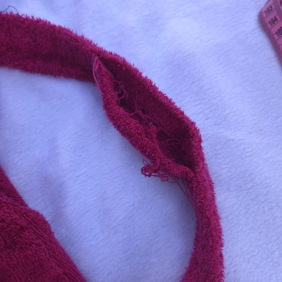 Roupão de banho vintage LL Bean vermelho para fumar sala de dormir bolsos com cinto turco tamanho 1 - Imagem 4 de 4