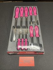 Snap-on Tools New Pink 10pc Screwdriver Magnet Pocket Prybar Set Sdddpbx100ep