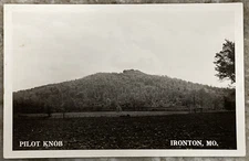 Pilot Knob Ironton Missouri Mountain View RPPC Postcard B834