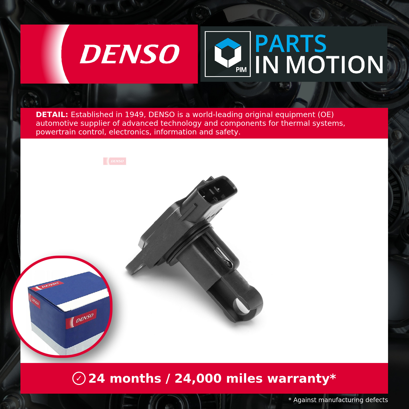 Air Mass Sensor fits TOYOTA YARIS 1.3 99 to 10 Flow Meter Denso 222040C020 New