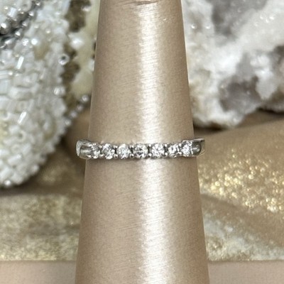 Sterling Silver Gabrielle Bruni .20ct Natural Diamond Stackable Band Ring Size 5