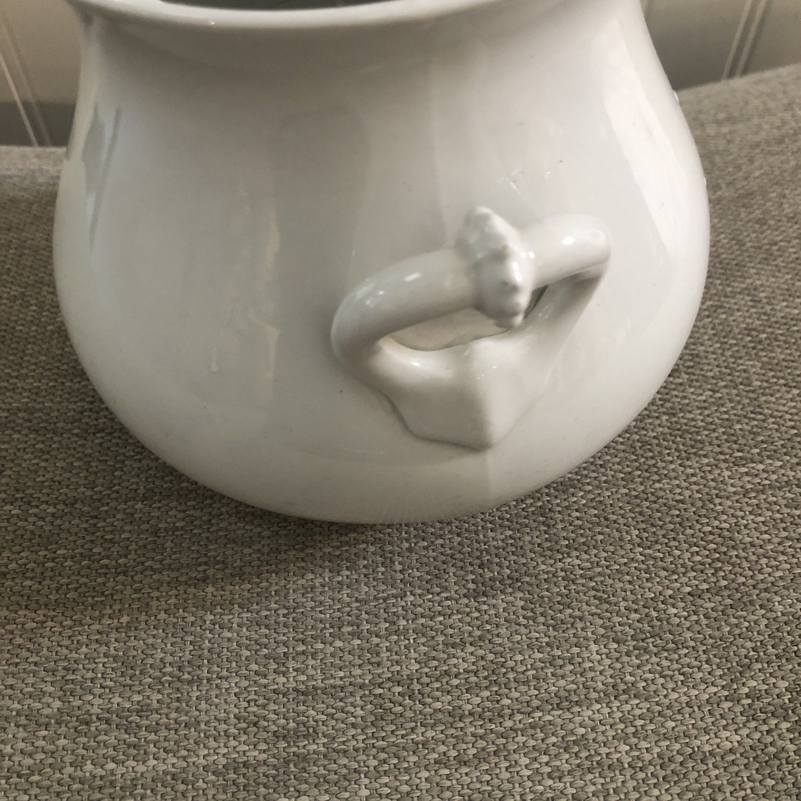 Bridgwood & Son 19th Century White Ironstone Large Covered Sugar Bowl England