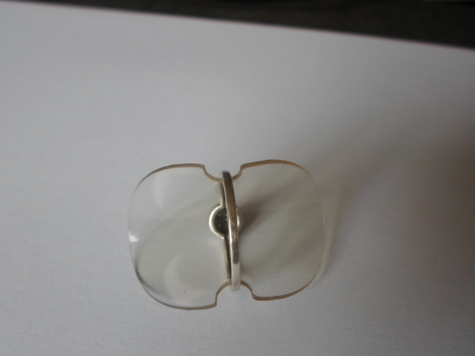 solid silver ring, zirconium pearl, size 55 - image 6