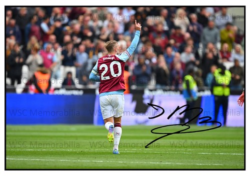 11054. Jarrod Bowen Signed Pictures (A4 Prints) West Ham England Hull etc.