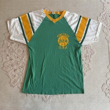 Camiseta de baloncesto vintage CHAMPION barra azul Lg 70s EE. UU. Pine Tree Clinic