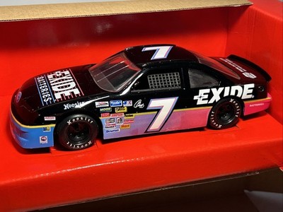 1995 Geoff Bodine #7 Exide Tbird 1/24 Diecast Racing Champions Preview NASCAR