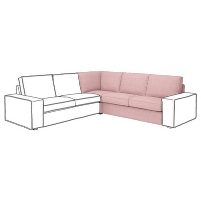 IKEA KIVIK Cover for CORNER SECTION , Gunnared light brown-pink