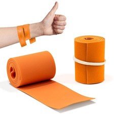 Orange Disposable Tourniquet Textured Rolled and Banded 125 Count 3/4 x 18 in