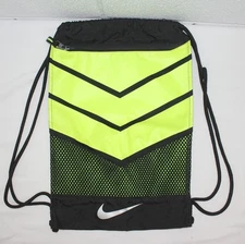 Nike Drawstring Bag Gym Sack Workout BA5250 Yellow Chevron TRAIN LIKE ONE - okay
