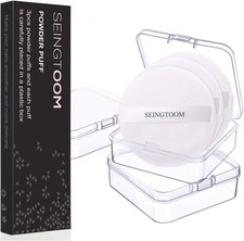 3Pcs Setting Powder Puff, 2.36 Inch Face Loose Soft Velour Small, White