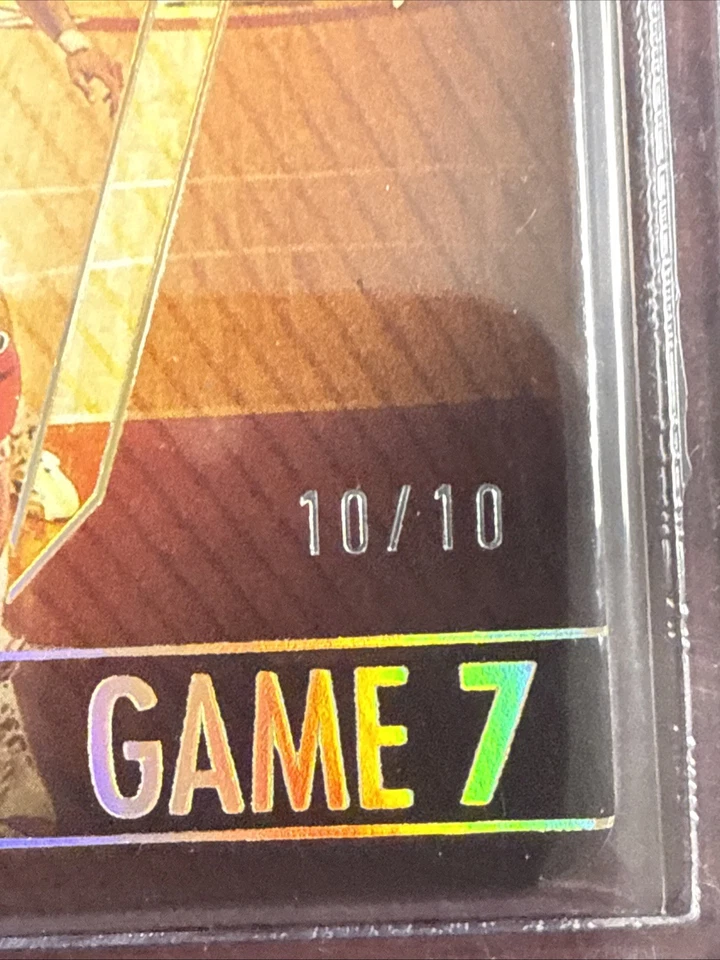 2024-25 Panini Silhouette #12 Hakeem Olajuwon Game 7 Gold 10/10 SSP Rockets - Image 2 of 3