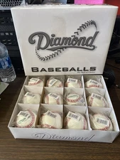 free shipping Diamond Dol-1 Official League Leather Baseballs 12 Ball Pack