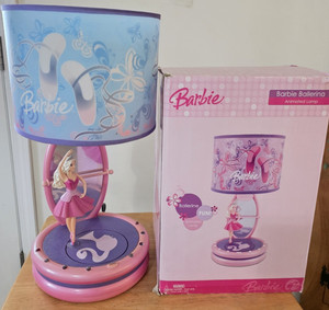 Vtg. Barbie Animated Ballerina Table Lamp Music/Lights In Box Works Great VIDEO