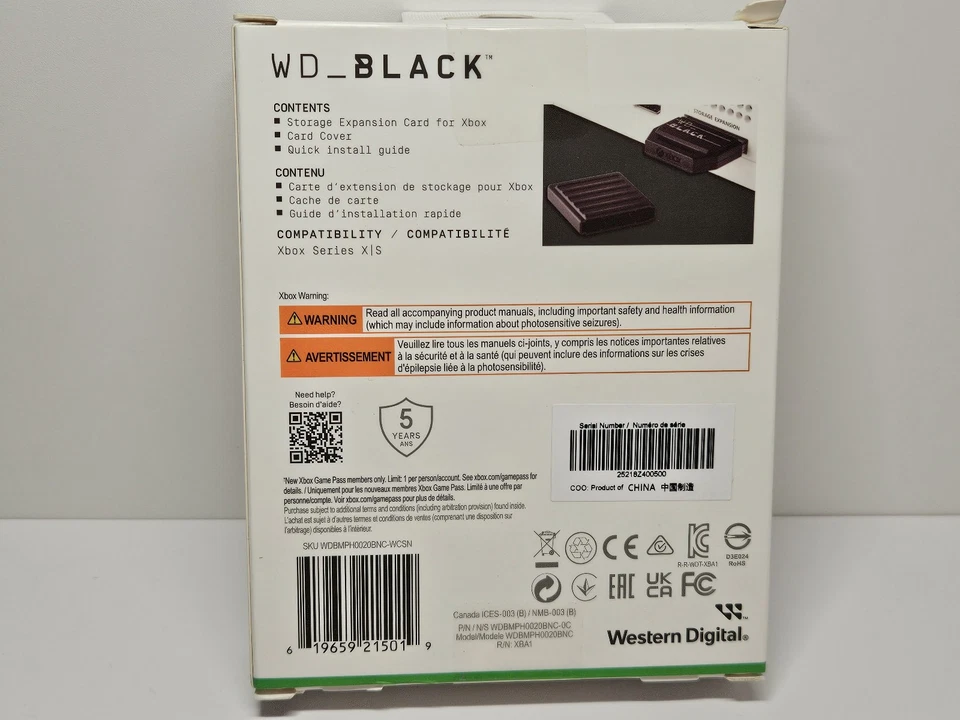 NEW Western Digital WD 2TB C50 Storage Expansion Card for Xbox Series X / S - Image 2 of 4