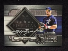 JEFF BAGWELL ASTROS 2022 TOPPS FIVE STAR SILVER SIGNATURES AUTO # 20/40