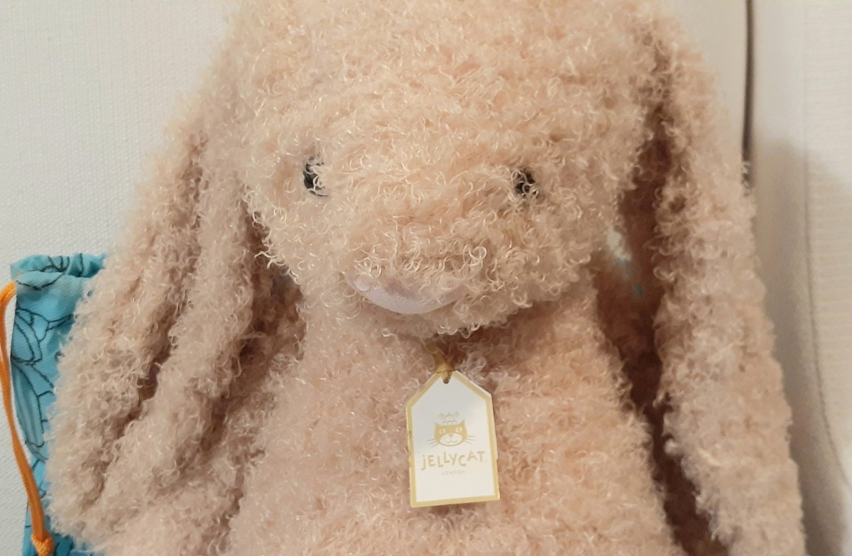 ジェリーキャット Bashful Luxe Bunny Curly Huge Bashful Luxe Bunny Curly - Official Jellycat