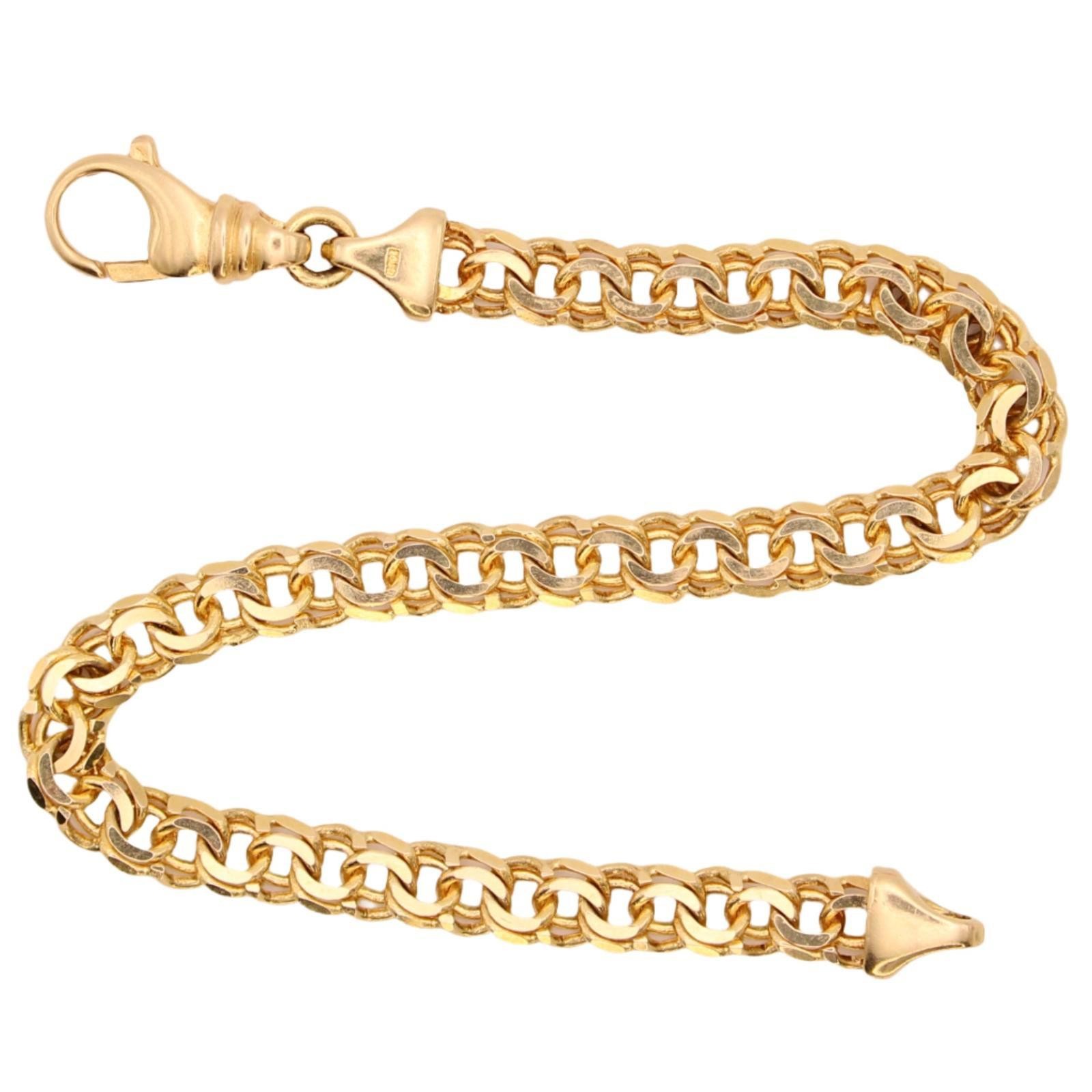 14kt Yellow Gold Heavy Solid Double Round Chain L… - image 3