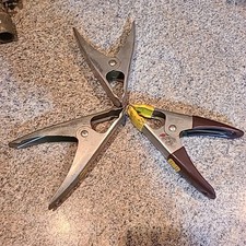 Lot Of 3 Vintage Stanley Spring Clamps Model 43-162 42-162P Made in USA (Z11)