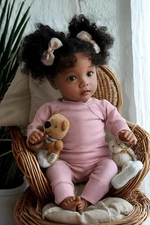 BABESIDE Lifelike Reborn Baby Dolls Daisy Black Girl- 20 Inch Soft Body Realisti