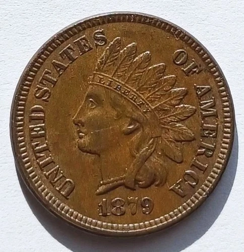 1879 Indian Head Cent Ch AU BN, Better Grade Penny 1C coin