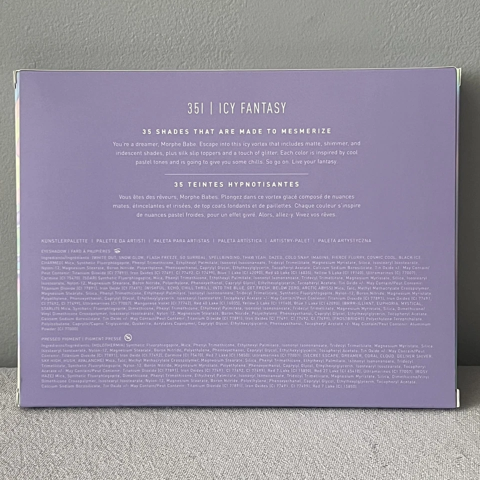 Morphe 35I Icy Fantasy Artistry Eyeshadow Palette 35 Shades New In Box - Image 3 of 4