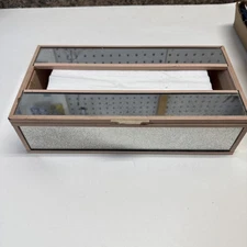 Vintage Mirrored Tissue Kleenex Box Cover Case Preowned Condition