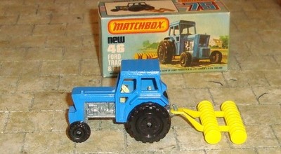 FORD TRACTOR & HARROW No 46 - MATCHBOX LESNEY SUPERFAST um 1977 - OVP