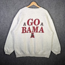 Vintage Alabama University Sweatshirt Mens XL Gray 90s Crimson Tide Baggy USA