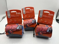 SOL Emergency Bivvy 90 Percent Reflective Lightweight Sleeping Bag Lot Of 3 NEW